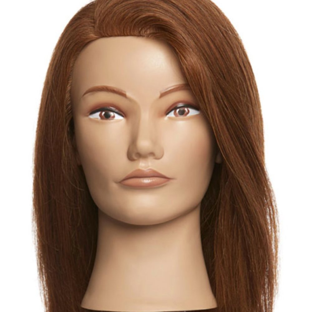 NEW! Cosmetology Mannequin Doll Head w/ Human Hair